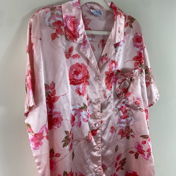 Vintage Floral Satin Kimono Robe Pajama One‎ Size - Picture 3 of 11
